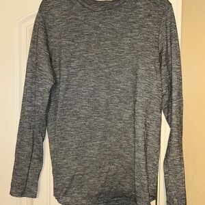 PacSun Men's Long Sleeve Crewneck Tee - Heather Charcoal